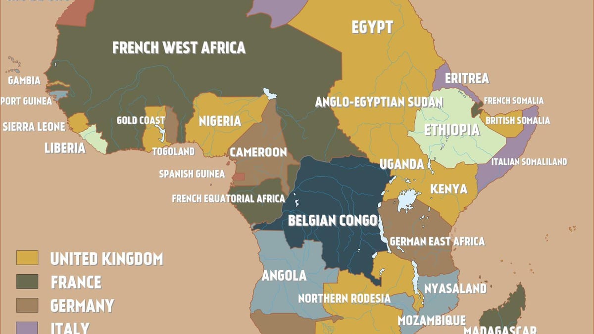 Kartta brittiläinen Kamerun