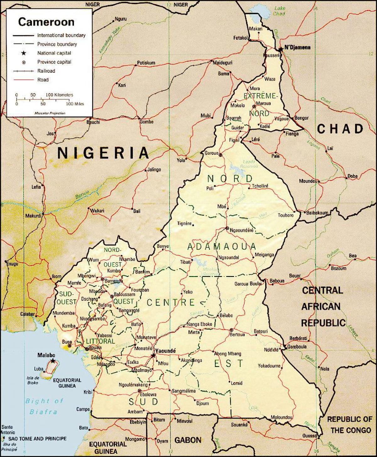 kartta Kamerun