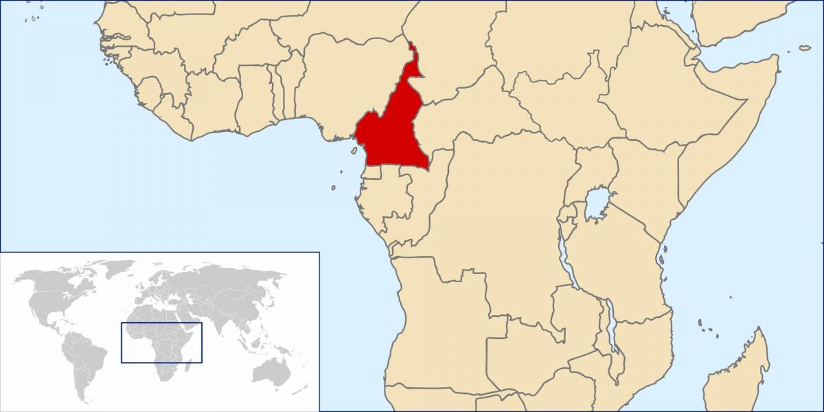 Kamerun sijainti maailman kartalla