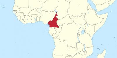 Kartta Kamerun länsi-afrikassa