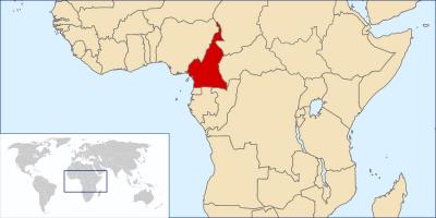 Kamerun sijainti maailman kartalla