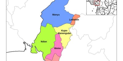 Kartta south west region cameroo